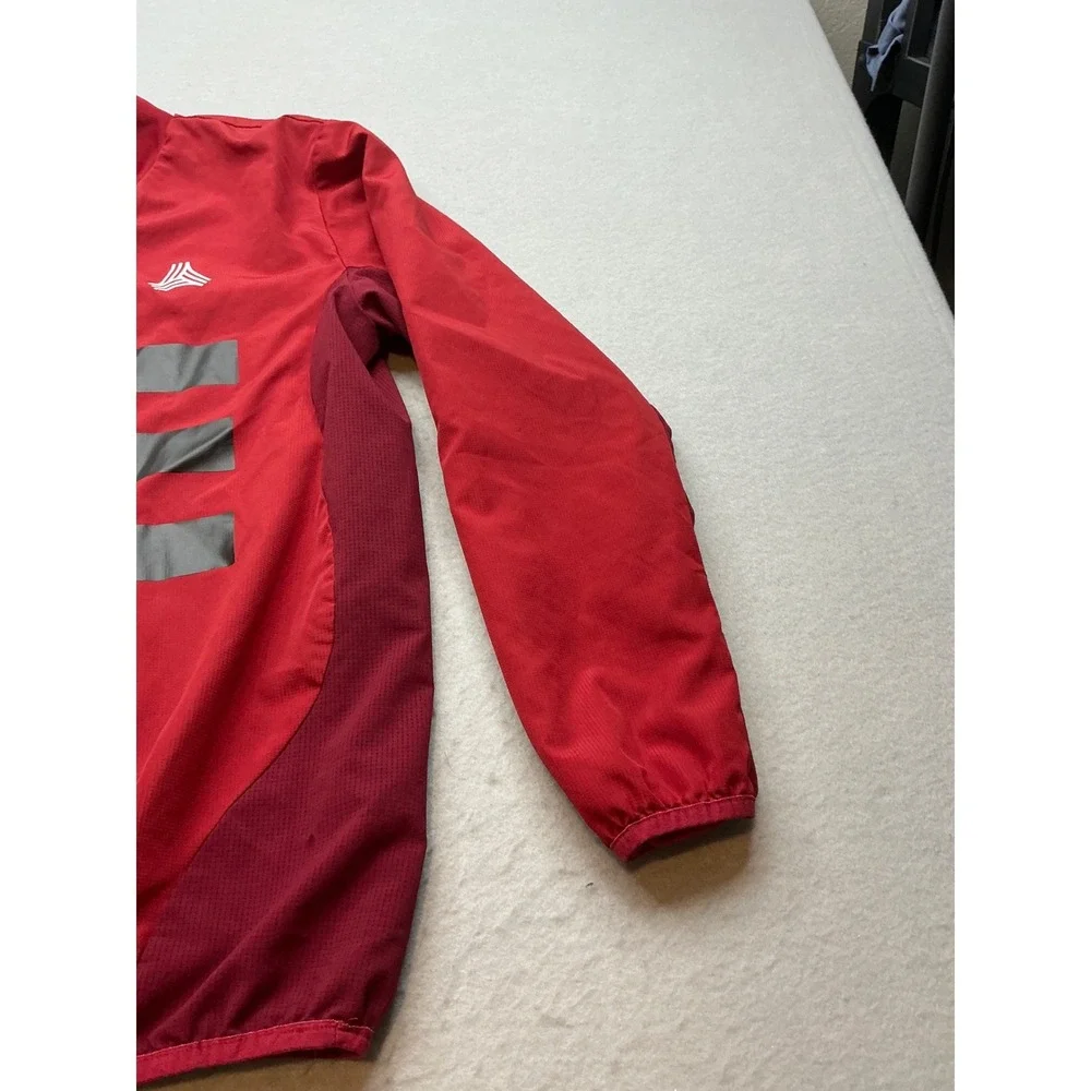 Adidas Vintage Pullover Training Top Red Grey Stripe Soccer Jersey Mens‎ Large